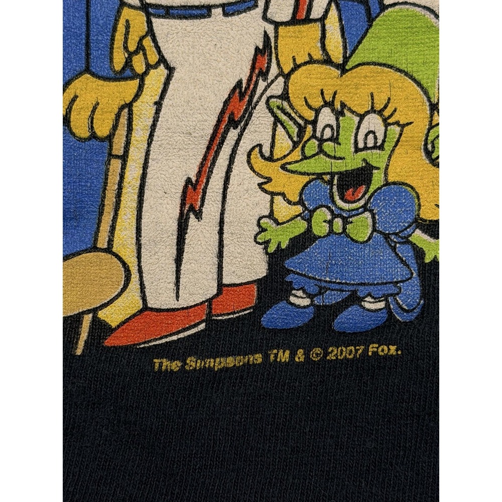 Fruit Of The Loom Shirt Mens Small Black The Simpsons Cast Graphic Cartoon Tee - Picture 2 of 8